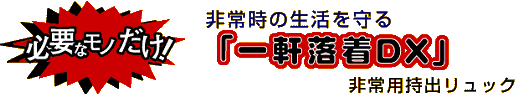 非常持ち出し袋一軒落着
